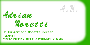 adrian moretti business card